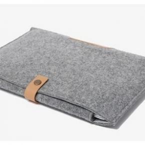 11.6 Inch Felt Leather Strap Laptop Sleeve Case Wool Felt Leather Ultrabook Case Laptop Cover Computer Carrying Sleeve Pouch Bag For Laptop and Macbook 