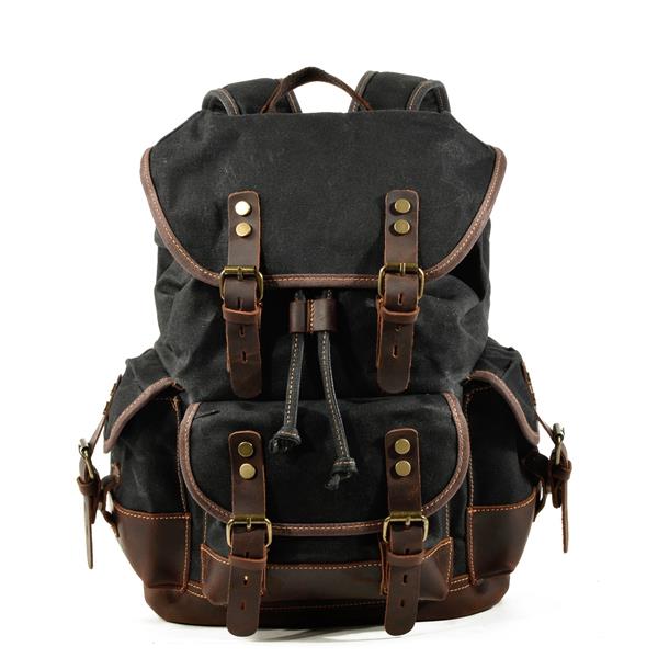 Unisex Casual Backpack Canvas Rucksack Bookbag Satchel Hiking Backpack Travel Outdoor Shouder Bag