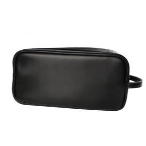 Mens  Leather Travel Overnight Wash Gym Toiletry Shaving Bag with Carry Handle