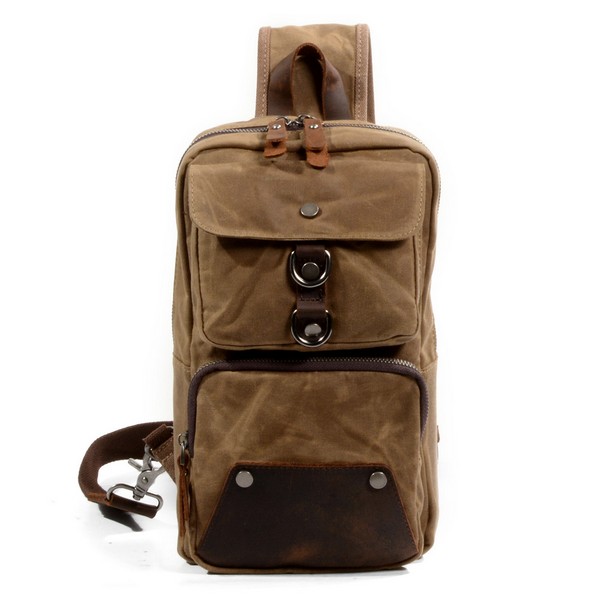 Waterproof Canvas Bag Chest Waxed Canvas Waterproof Personality Chest Pack