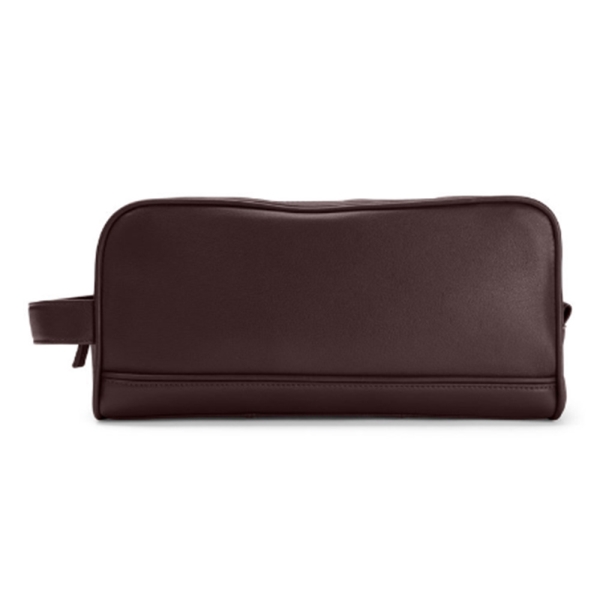 PU Leather Toiletry Travel Pouch with Waterproof Lining