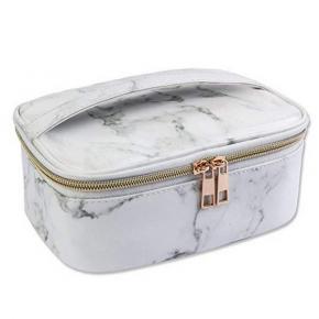 Marble Pattern PU Leather Makeup Bag Cosmetic Case Travel Beauty Box Hairdressing Tools Organiser Storage Box