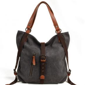 Canvas Shoulder Handbags Schoolbag Big Capacity Shopping Bag