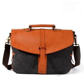 Vintage Crossbody Bag Unisex Canvas Messenger Bag Satchel Bag Travel Shoulder Bag Working Bag Bookbag Briefcase for Men and Women