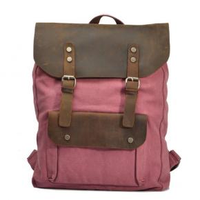 Canvas Backpack Vintage Schoolbag for Laptop Daypack Hiking Travel Large Capacity Bag 