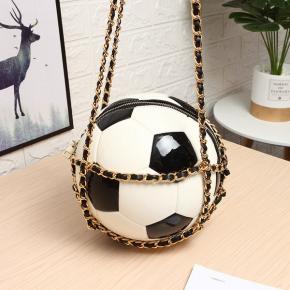 Crossbody Bag Pu Leather Handbags Soccer Ball Shape Messenger Bags Unique Purse Novelty Adjustable Strap 
