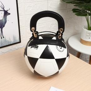 Round Football Pu Leather Ball Shape Shoulder Handbags for Women 