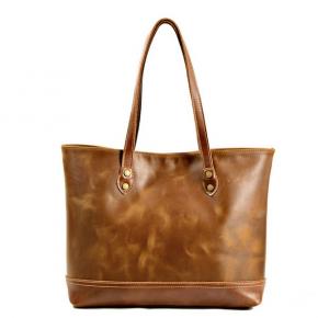 Vintage Genuine Leather Tote Bag for Women Large Shoulder Purse Handbag with Cheap Price