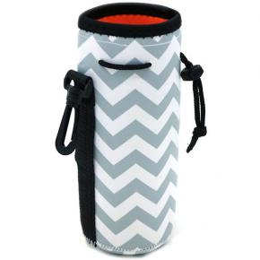 Insulated Neoprene Water Bottle Holder Cover Sleeve Cooler Bag With Drawstring 